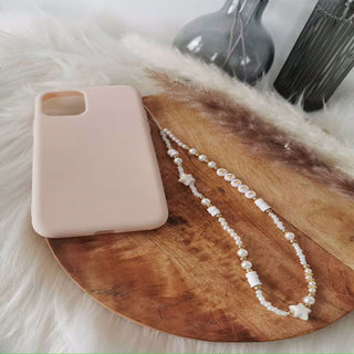 Auramma Collections Funky Kawaii Boho Shell Forever Happy Star Pearl Bead String Phone Charm