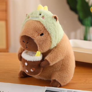 Auramma Collections Kawaii Cute Capybara Dress Up Dinasaur Bunny Unicorn Toast Avocado Bubble Tea Fluffy Soft Plushie Toy Gift Throw Pillow
