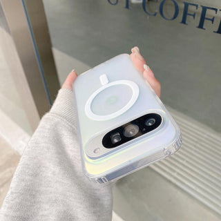 Auramma Collections Minimalist Aesthetic Dreamy Radiant Iridescent Frosted MagSafe Soft TPU Case Google Pixel 10 9 8 Pro XL