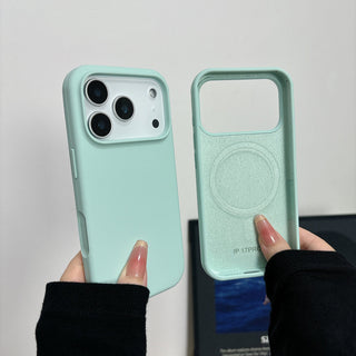 Auramma Collections Minimalist Aesthetic Matte Finish Plain Color Black Gray Camel Mint Lilac Purple Baby Blue Light Pink Butter Yellow White MagSafe Soft TPU Case iPhone 17 Air Pro Max