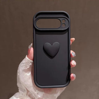 Auramma Collections Minimalist Aesthetic Matte Plain Black Fuchsia Pink White Coffee Heart Soft TPU Google Pixel 9 8 7a Pro XL