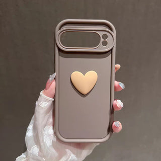 Auramma Collections Minimalist Aesthetic Matte Plain Black Fuchsia Pink White Coffee Heart Soft TPU Google Pixel 9 8 7a Pro XL