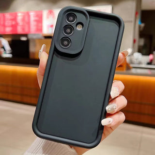 Auramma Collections Minimalist Aesthetic Matte Plain Color Brown Coffee Khaki Wine Burgundy White Black Thick Bold Frame Soft TPU Samsung Galaxy S25 S24 S23 S22 S21 S20 Ultra Plus FE Case