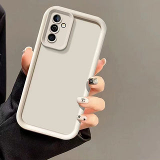 Auramma Collections Minimalist Aesthetic Matte Plain Color Brown Coffee Khaki Wine Burgundy White Black Thick Bold Frame Soft TPU Samsung Galaxy S25 S24 S23 S22 S21 S20 Ultra Plus FE Case