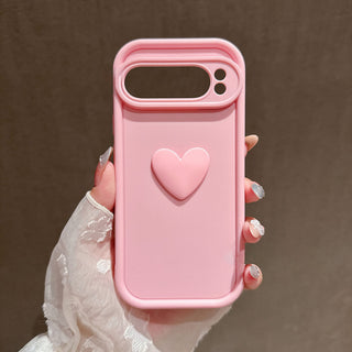 Auramma Collections Minimalist Aesthetic Matte Plain Black Fuchsia Pink White Coffee Heart Soft TPU Google Pixel 9 8 7a Pro XL