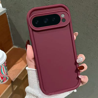 Auramma Collections Minimalist Aesthetic Matte Plain White Black Wine Pink Coffee Soft TPU Case Google Pixel 9 8 7a Pro XL