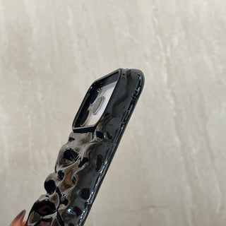 Auramma Collections Minimalist Cool Aesthetic Glossy Fuchsia Red Baby Pink Cream Yellow White Black 3D Folds Creases Style Surface Soft TPU case iPhone 17 16 15 14 13 Pro Max Air