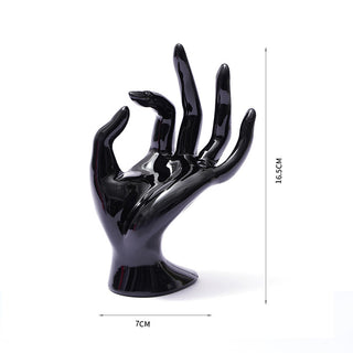 Auramma Collections Y2K Clear Pink Black White OK Hand Gesture Jewelry Display Stand