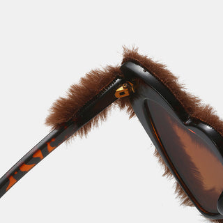 Auramma Collections Y2K Extra Plush Heart Shaped Frame White Purple Pink Blue Brown Black Colored Lenses Sunglasses