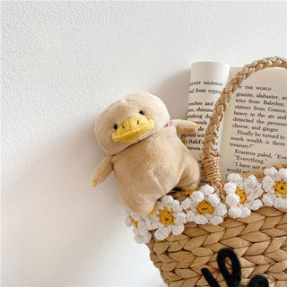Auramma Collections funny cute adorable ugly plush fluffy duck AirPods 1/2 Pro 3 case perfect holiday gift for her