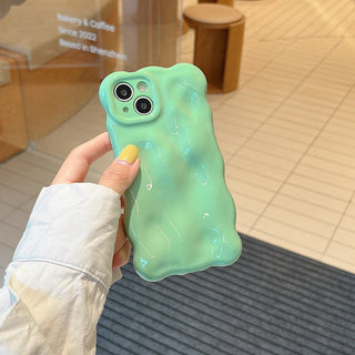 Auramma Collections Avant Basic Candy Colors Pastel Pink Blue Beige Orange White Lavender Purple Green 3D Bubbles Soft TPU Case iPhone 16 15 14 13 12 11 Pro Max Plus