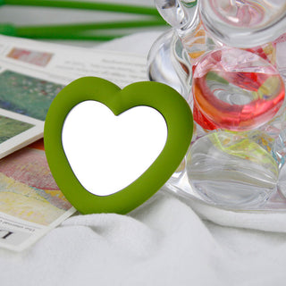 Auramma Collections Avant Basic Funky Bold Color Hot Baby Pink Blue Black Matcha Green Wine Lavender Cream Frame Heart Shaped Mirror Pull Out Phone Grip