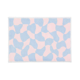 Auramma Collections Avant Basic Funky Wavy Distorted Dense Warped Colored Checkered Checkerboard Purple Yellow Black White Blue Green Orange Bedside Living Area Rug