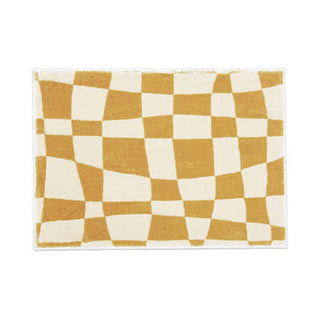 Auramma Collections Avant Basic Funky Wavy Distorted Dense Warped Colored Checkered Checkerboard Purple Yellow Black White Blue Green Orange Bedside Living Area Rug