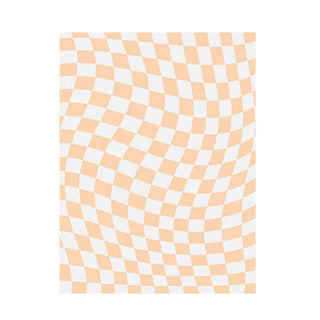 Auramma Collections Avant Basic Funky Popular Wavy Distorted Purple Pink Beige Blue Orange Green White Checkered Checkerboard Design Beside Living Area Rug