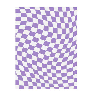 Auramma Collections Avant Basic Funky Popular Wavy Distorted Purple Pink Beige Blue Orange Green White Checkered Checkerboard Design Beside Living Area Rug