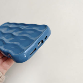Auramma Collections Avant Basic Linear Wavy Glossy Finish Pastel Lavender Purple Blue Dusty Pink Light Grey Soft TPU Case iPhone 16 15 14 13 12 11 Pro Max Plus