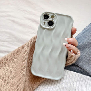 Auramma Collections Avant Basic Linear Wavy Glossy Finish Pastel Lavender Purple Blue Dusty Pink Light Grey Soft TPU Case iPhone 16 15 14 13 12 11 Pro Max Plus