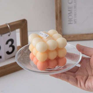 Auramma Colletions Avant Basic Ombre Gradient Color Brown Purple Green Orange Pink Purple Blue Bubble Rubik Cube Scented Candle