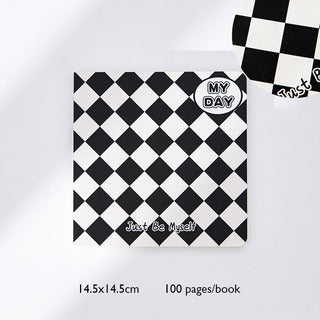 Auramma Collections Avant Basic Plain Color Diamond Checker Pink Purple Blue Black Square Notebook
