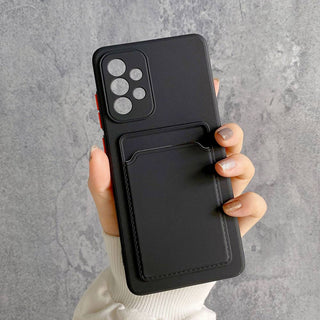 Auramma Collections Avant Basic Plain Color Matcha Dark Green Sky Blue Black Dusty Baby Pink Red Orange White Cardholder Soft TPU Case Samsung Galaxy S30 S22 5G Ultra Pro Plus