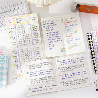 Auramma Collections Avant Basic Plain Color Diamond Checker Pink Purple Blue Black Long Square Notebook
