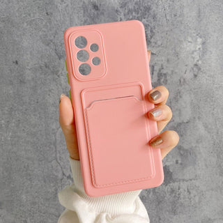 Auramma Collections Avant Basic Plain Color Matcha Dark Green Sky Blue Black Dusty Baby Pink Red Orange White Cardholder Soft TPU Case Samsung Galaxy S30 S22 5G Ultra Pro Plus