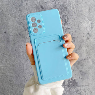 Auramma Collections Avant Basic Plain Color Matcha Dark Green Sky Blue Black Dusty Baby Pink Red Orange White Cardholder Soft TPU Case Samsung Galaxy S30 S22 5G Ultra Pro Plus