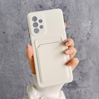 Auramma Collections Avant Basic Plain Color Matcha Dark Green Sky Blue Black Dusty Baby Pink Red Orange White Cardholder Soft TPU Case Samsung Galaxy S30 S22 5G Ultra Pro Plus