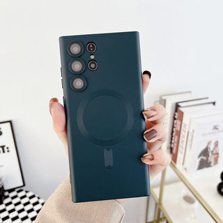 Auramma Collections Avant Basic Plain White Black Dark Brown Green Magsafe Soft TPU Case Samsung Galaxy S23 S22 S21 Ultra Plus