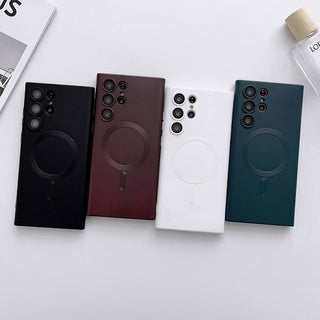 Auramma Collections Avant Basic Plain White Black Dark Brown Green Magsafe Soft TPU Case Samsung Galaxy S23 S22 S21 Ultra Plus