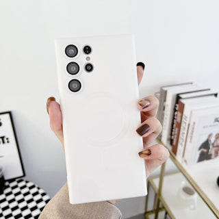 Auramma Collections Avant Basic Plain White Black Dark Brown Green Magsafe Soft TPU Case Samsung Galaxy S23 S22 S21 Ultra Plus