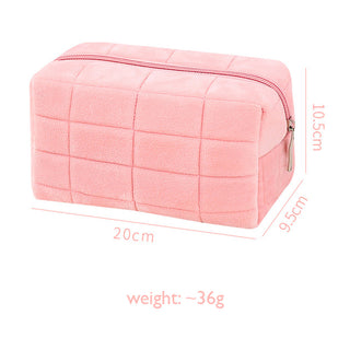 Auramma Collections Avant Basic Puffy Soft White Pink Blue Pillow Pen Brush Makeup Travel Bag Organizer