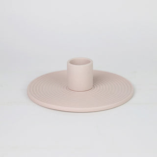 Auramma Collections Avant Basic Simple Modern Pastel Grey White Blue Pink Nude Ring Candle Holder