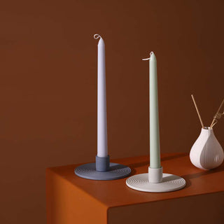 Auramma Collections Avant Basic Simple Modern Pastel Grey White Blue Pink Nude Ring Candle Holder