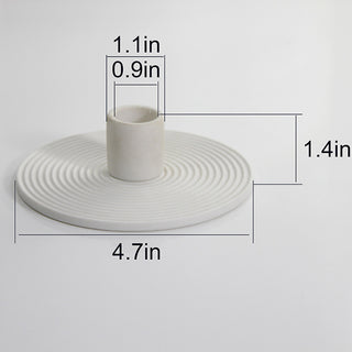 Auramma Collections Avant Basic Simple Modern Pastel Grey White Blue Pink Nude Ring Candle Holder