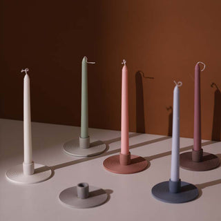 Auramma Collections Avant Basic Simple Modern Pastel Grey White Blue Pink Nude Ring Candle Holder