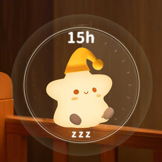 Auramma Collections Cute Portable 3D Cute Sleepy Star Tap Changing Color Baby Proof Night Ambient LampLight