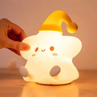 Auramma Collections Cute Portable 3D Cute Sleepy Star Tap Changing Color Baby Proof Night Ambient LampLight