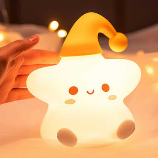 Auramma Collections Cute Portable 3D Cute Sleepy Star Tap Changing Color Baby Proof Night Ambient LampLight