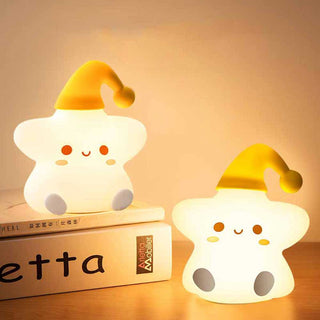 Auramma Collections Cute Portable 3D Cute Sleepy Star Tap Changing Color Baby Proof Night Ambient LampLight