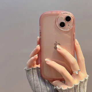Auramma Collections Clear Round Colorful Blue Pink Purple Yellow Black White TPU iPhone Case