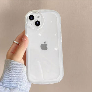 Auramma Collections Clear Round Colorful Blue Pink Purple Yellow Black White TPU iPhone Case