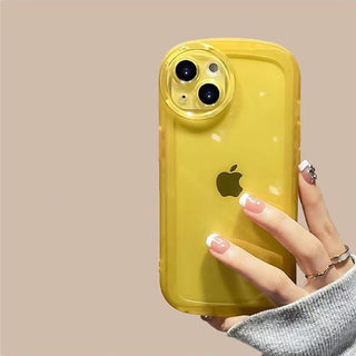 Auramma Collections Clear Round Colorful Blue Pink Purple Yellow Black White TPU iPhone Case