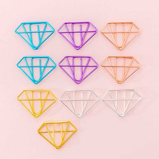 Auramma Collections Color Coated Heart Cactus Camera Diamond Bow Ice Cream Letter Planet Paper Clip