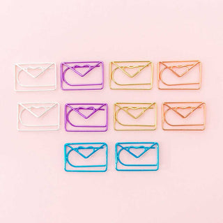 Auramma Collections Color Coated Heart Cactus Camera Diamond Bow Ice Cream Letter Planet Paper Clip