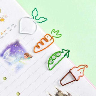 Auramma Collections Funny Cute Colorful Peas Radish Carrot Ice Cream Paper Clips