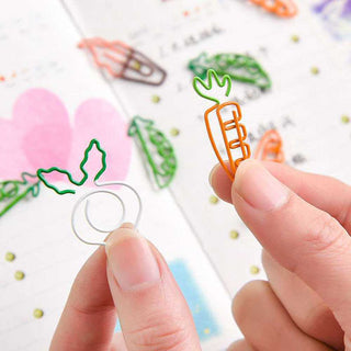Auramma Collections Funny Cute Colorful Peas Radish Carrot Ice Cream Paper Clips