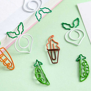 Auramma Collections Funny Cute Colorful Peas Radish Carrot Ice Cream Paper Clips