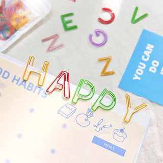 Auramma Collections Colorful Alphabet Letter Paper Clips